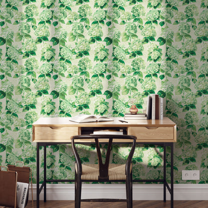 Bloom Bloom Baby Hydrangea Floral Wallpaper