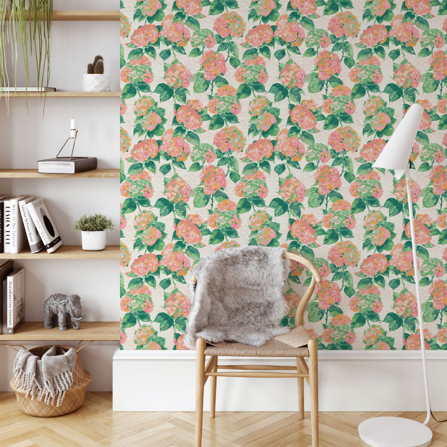 Bloom Bloom Baby Hydrangea Floral Wallpaper