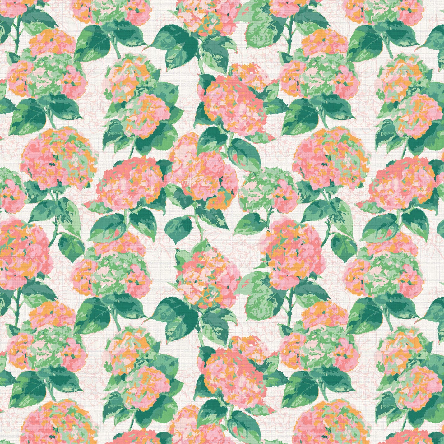 Bloom Bloom Baby Hydrangea Floral Wallpaper