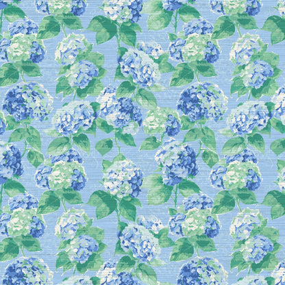 grasscloth paperweave wallpaper Natural Textured Eco-Friendly Non-toxic High-quality  Sustainable Interior Design Bold Custom Tailor-made Retro chic Grand millennial Maximalism  Traditional Dopamine decor coastal garden hydrangea preppy french blue lilac lavender cabana kids cottage seashore feminine girly flower botanical  basketweave basket weave