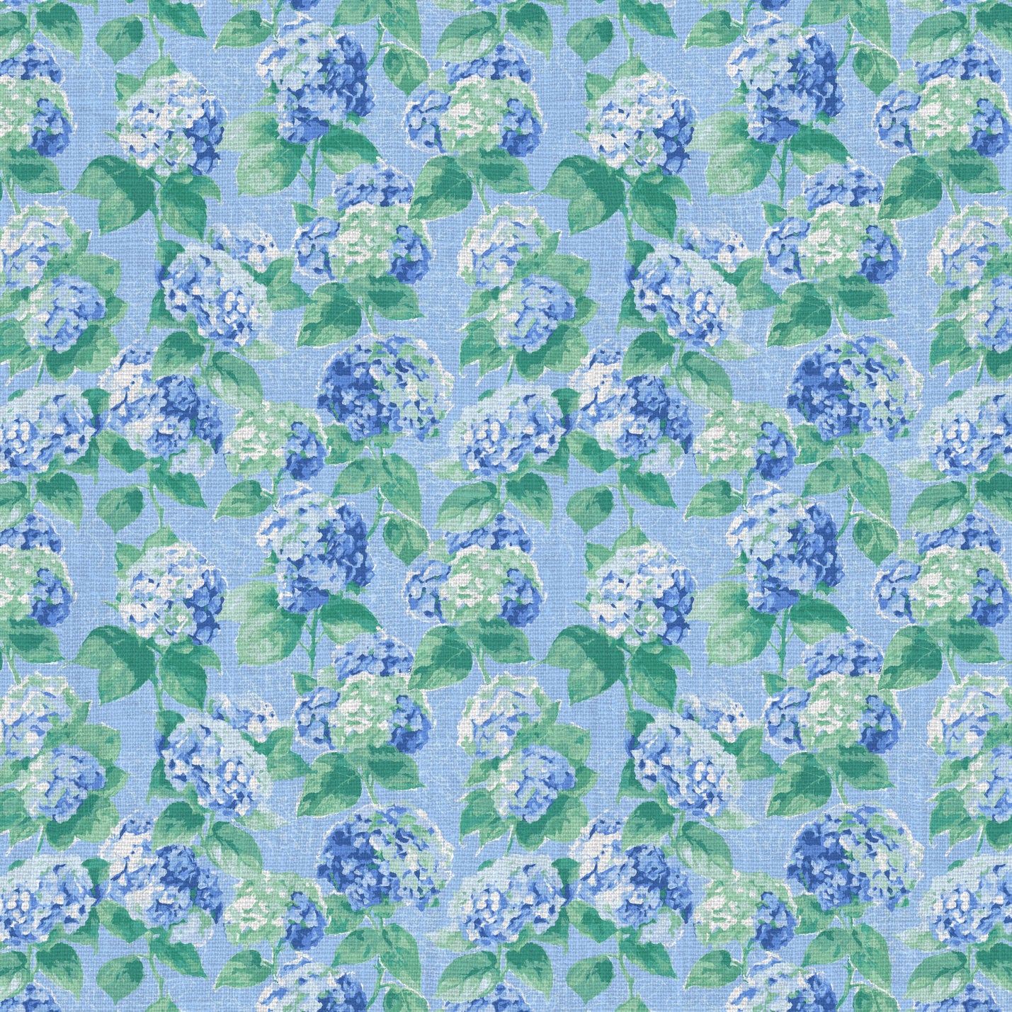 Bloom Bloom Baby Hydrangeas Linen Wallpaper