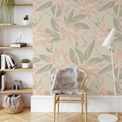 Botox Betty Floral Wallpaper