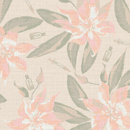 Botox Betty Floral Wallpaper