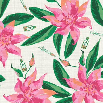 Botox Betty Floral Wallpaper