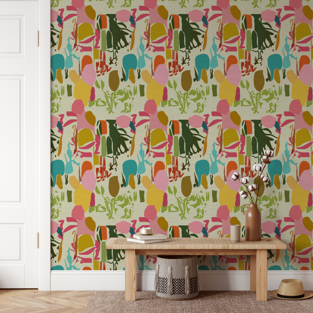 Camellia Abstract Art Wallpaper by Natalie Westbrook