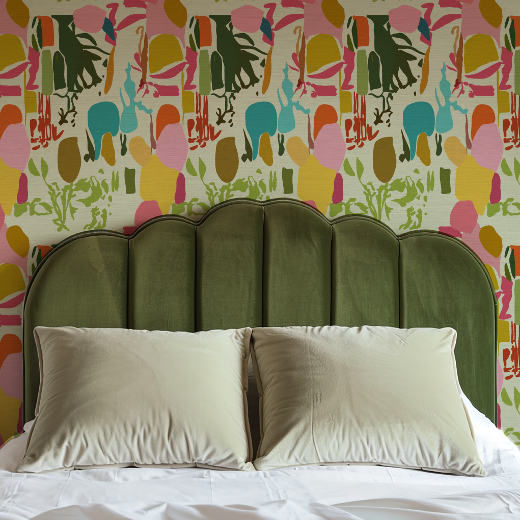 Camellia Abstract Art Wallpaper by Natalie Westbrook