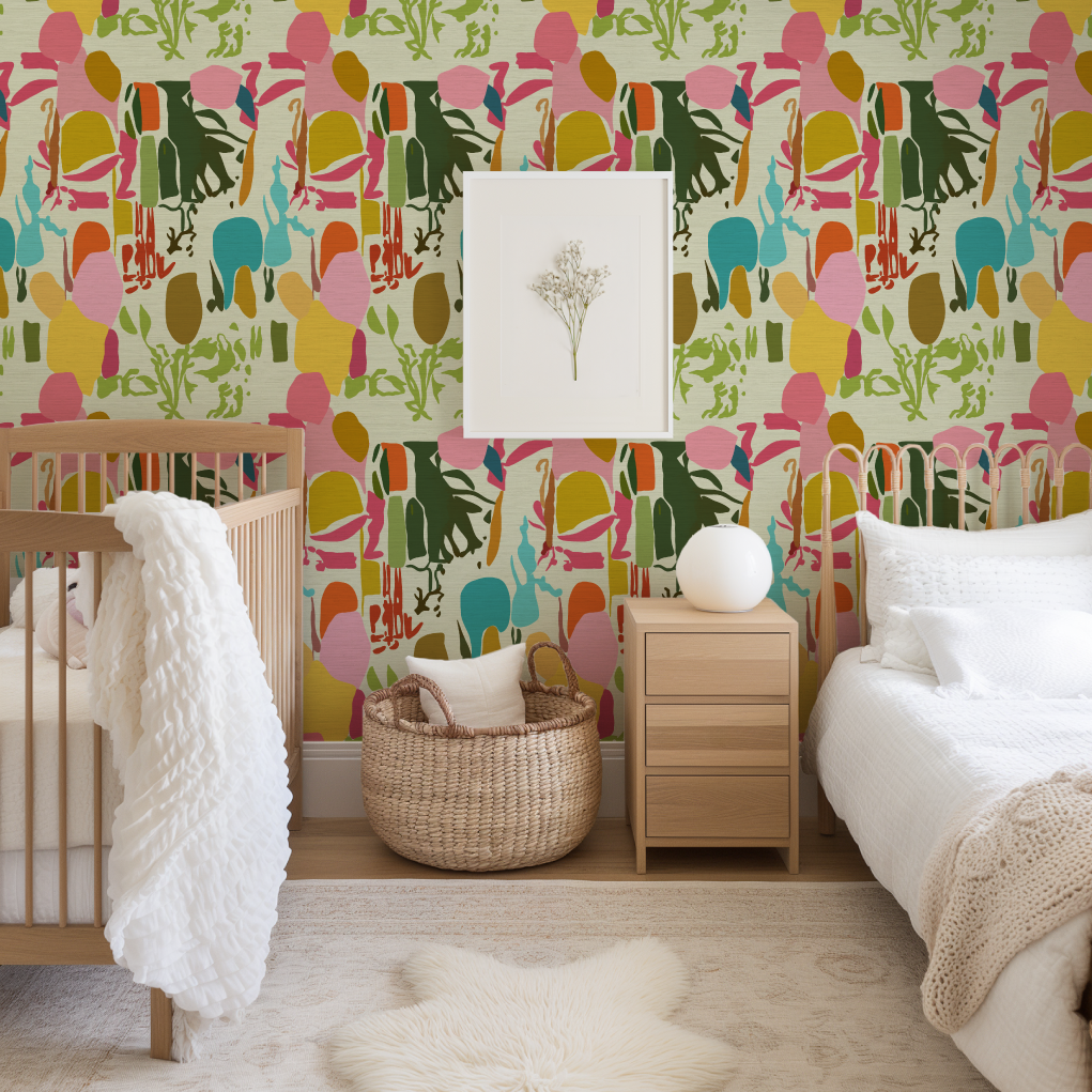 Camellia Abstract Art Wallpaper by Natalie Westbrook