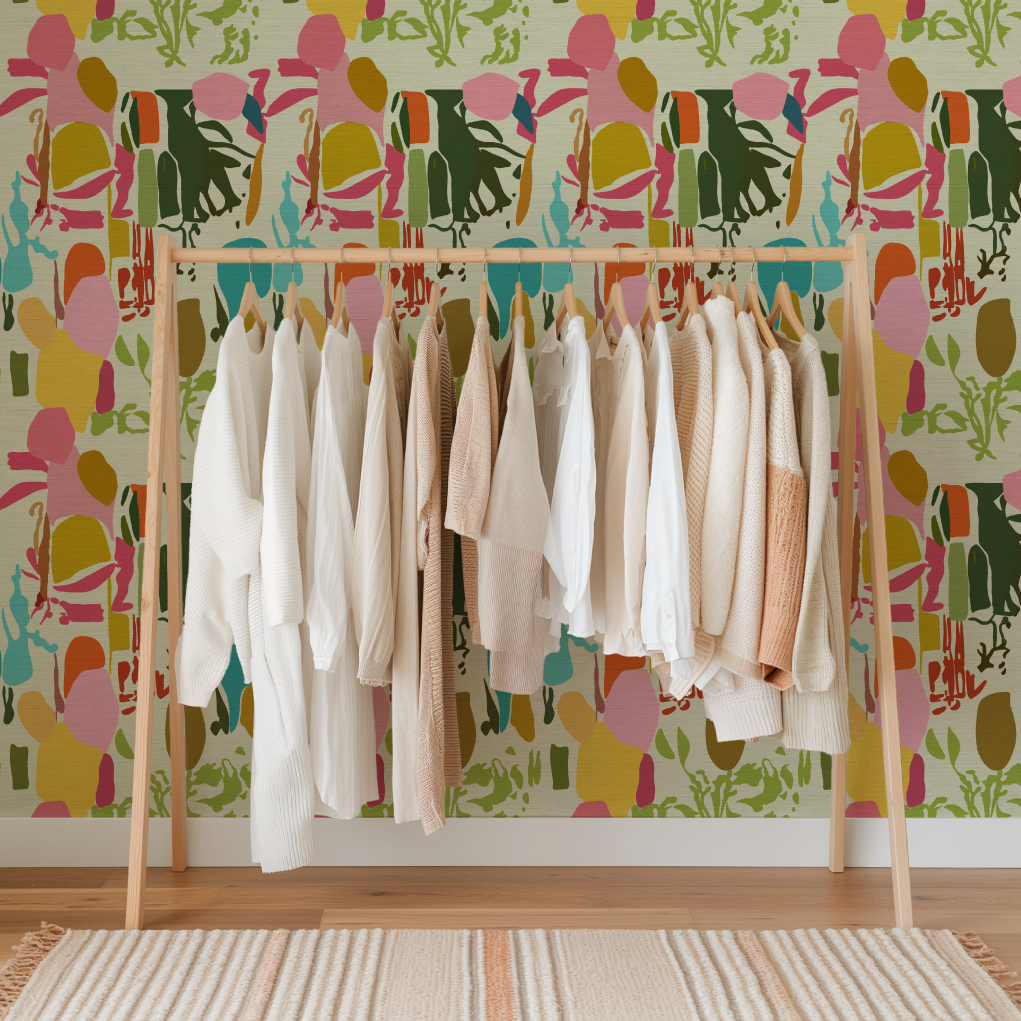 Camellia Abstract Art Wallpaper by Natalie Westbrook