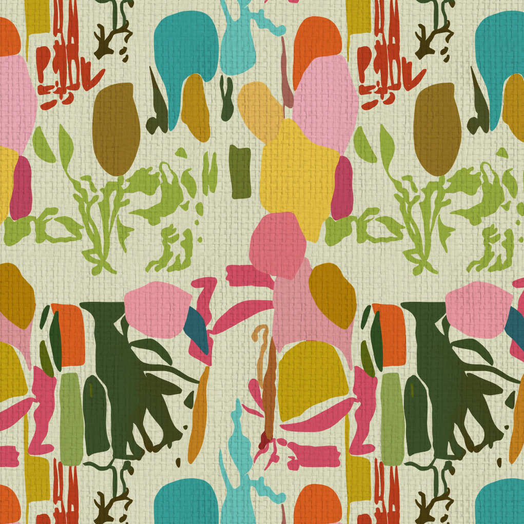 Camellia Abstract Art Wallpaper by Natalie Westbrook