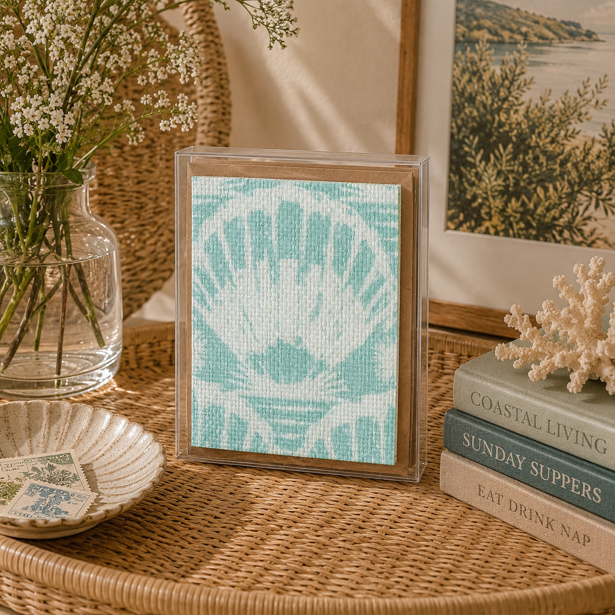 Caribbean Queen Blue Stationery Set