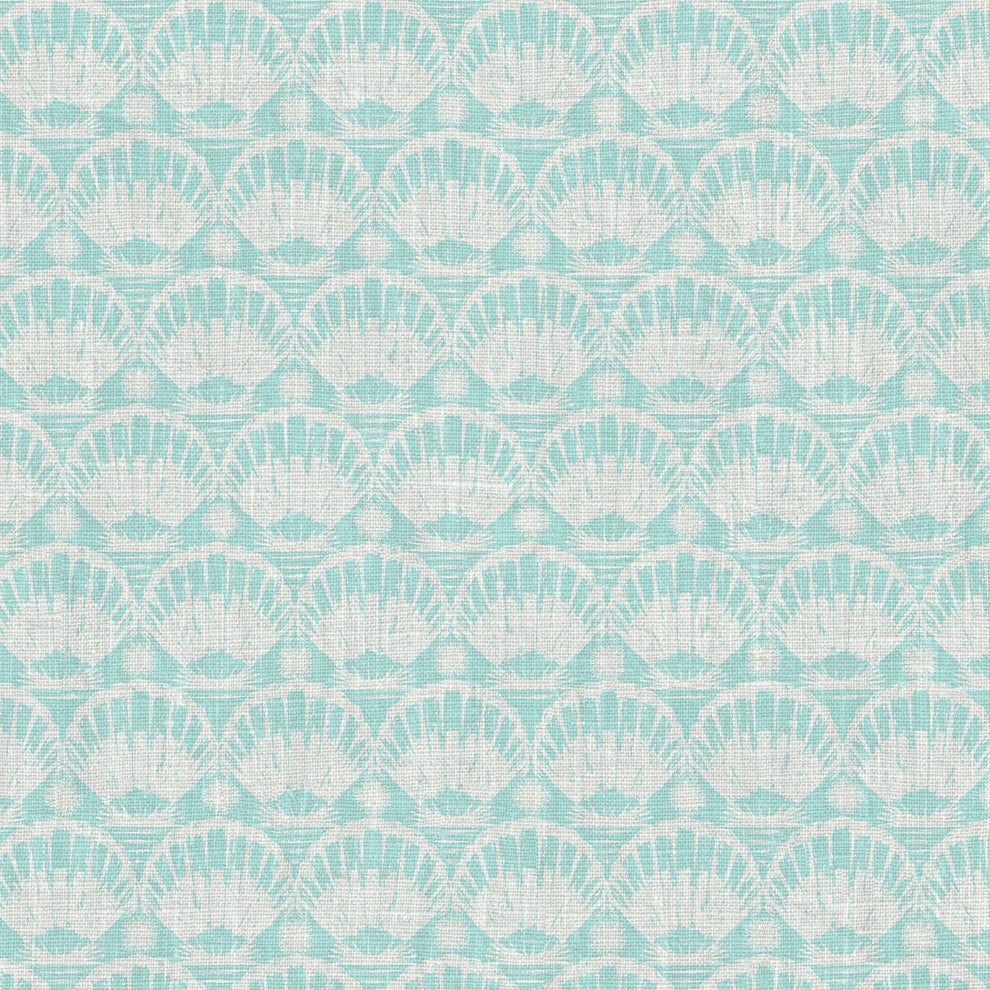 Shell Linen Backdrop Blue Coastal Beach Shells Linen Wallpaper by Sunday Social Scene