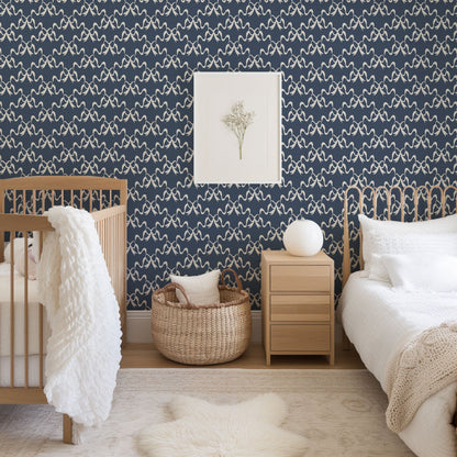 June St. George white bow on navy blue wallpaper wall covering grasscloth grass cloth paper weave textured custom luxury natural woman artist women contemporary modern interior design bold tailor made Eco-Friendly
Non-toxic
High-quality 
Sustainable
Retro chic
Grand millennial
Maximalism 
Traditional
Dopamine decor
girly