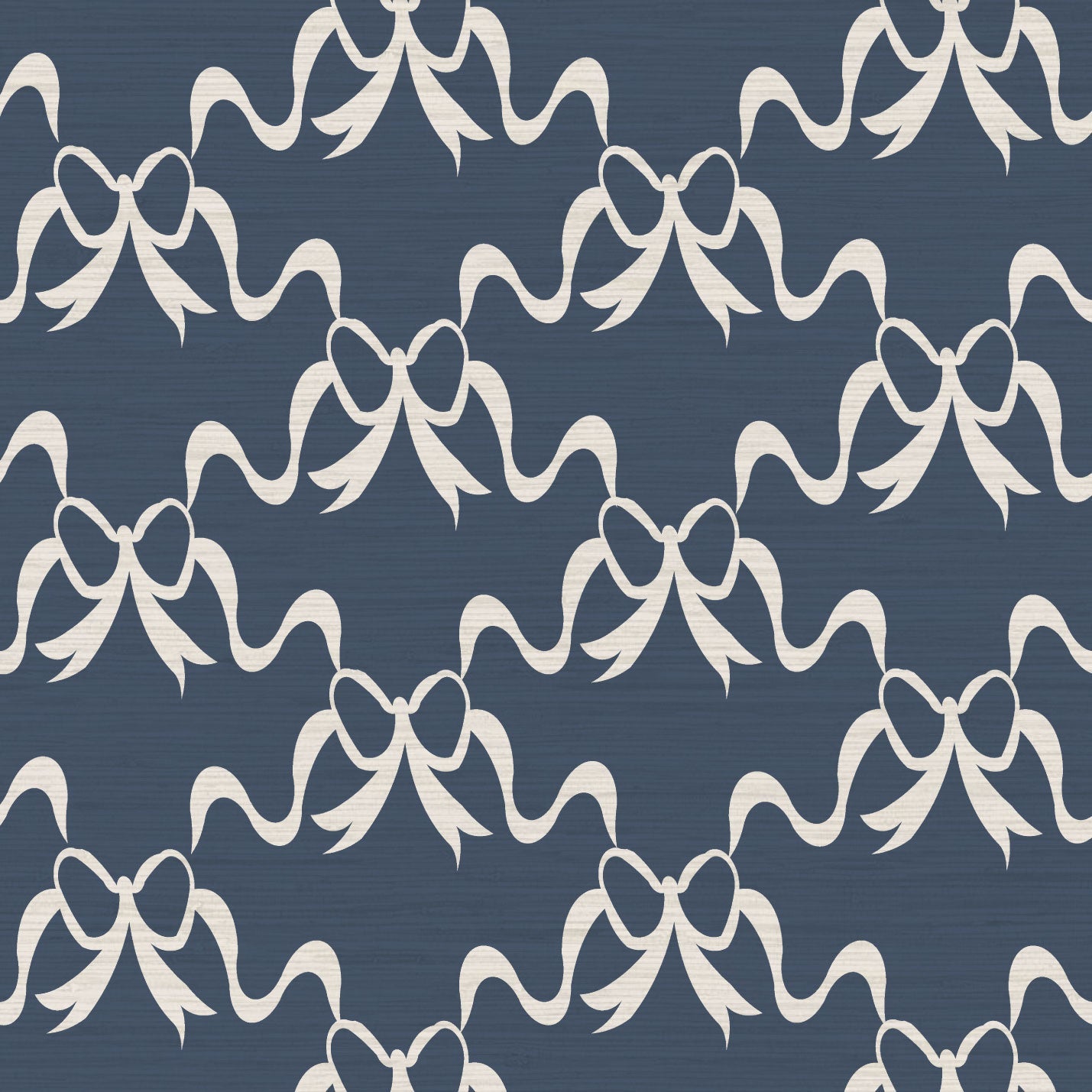 June St. George white bow on navy blue wallpaper wall covering grasscloth grass cloth paper weave textured custom luxury natural woman artist women contemporary modern interior design bold tailor made Eco-Friendly
Non-toxic
High-quality 
Sustainable
Retro chic
Grand millennial
Maximalism 
Traditional
Dopamine decor
girly
