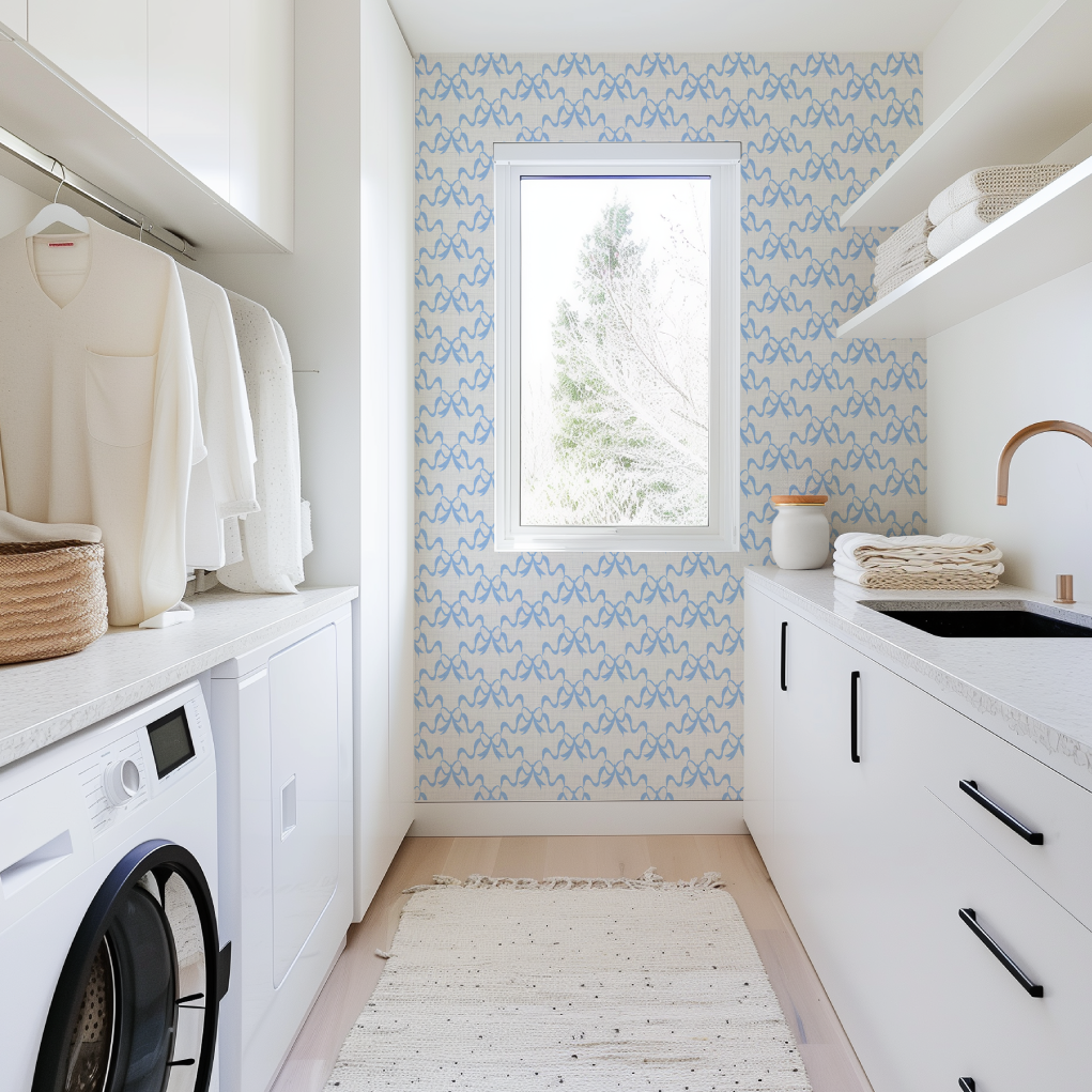 Clementine Bows Wallpaper by June St. George