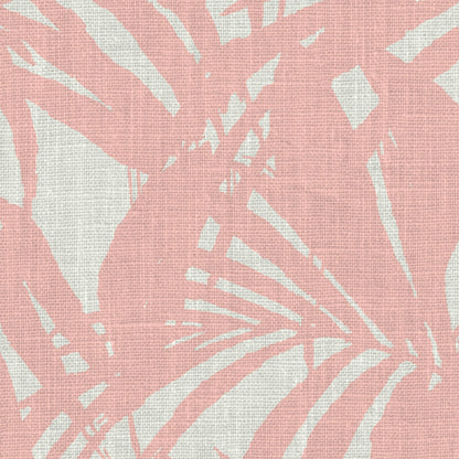 wallpaper oversize tropical leaf Natural Textured Eco-Friendly Non-toxic High-quality Sustainable practices Sustainability Interior Design Wall covering Bold retro chic custom jungle garden botanical Seaside Coastal Seashore Waterfront Vacation home styling Retreat Relaxed beach vibes Beach cottage Shoreline Oceanfront white peach pink coral pastel baby orange linen
