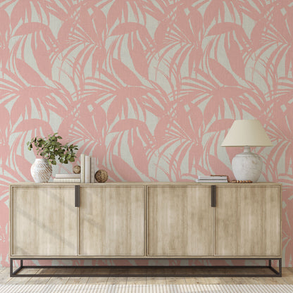 Club Paradise Palm Leaf Linen Wallpaper