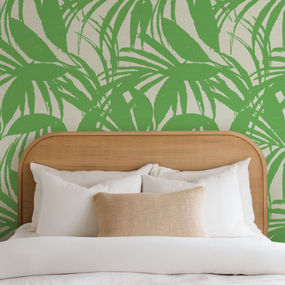 Club Paradise Palm Leaf Wallpaper