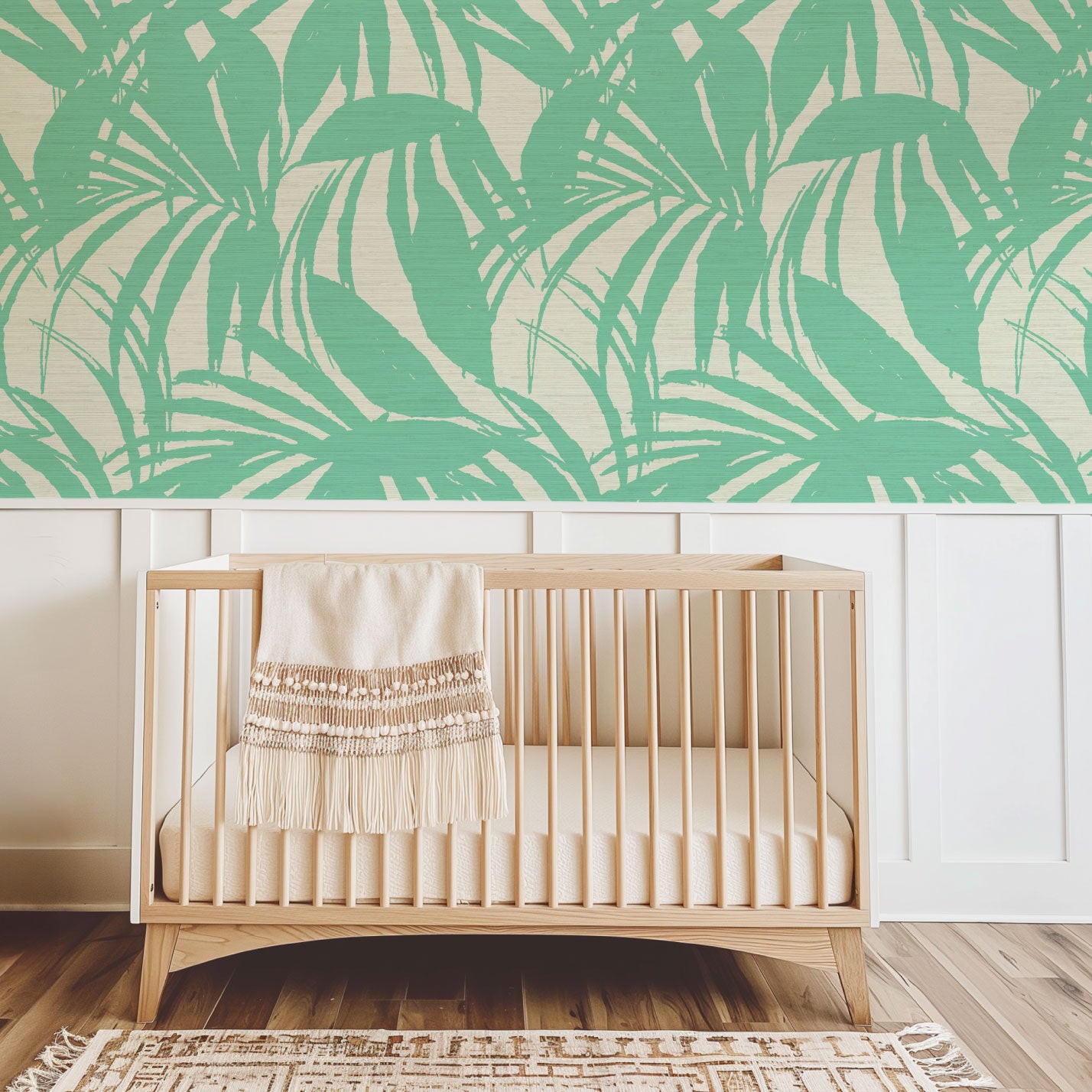 Club Paradise Palm Leaf Wallpaper