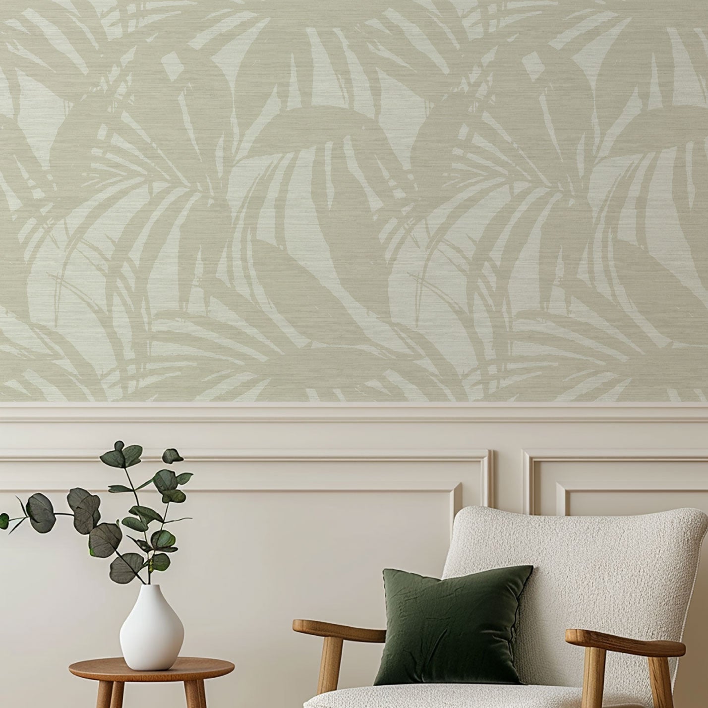 Club Paradise Palm Leaf Wallpaper