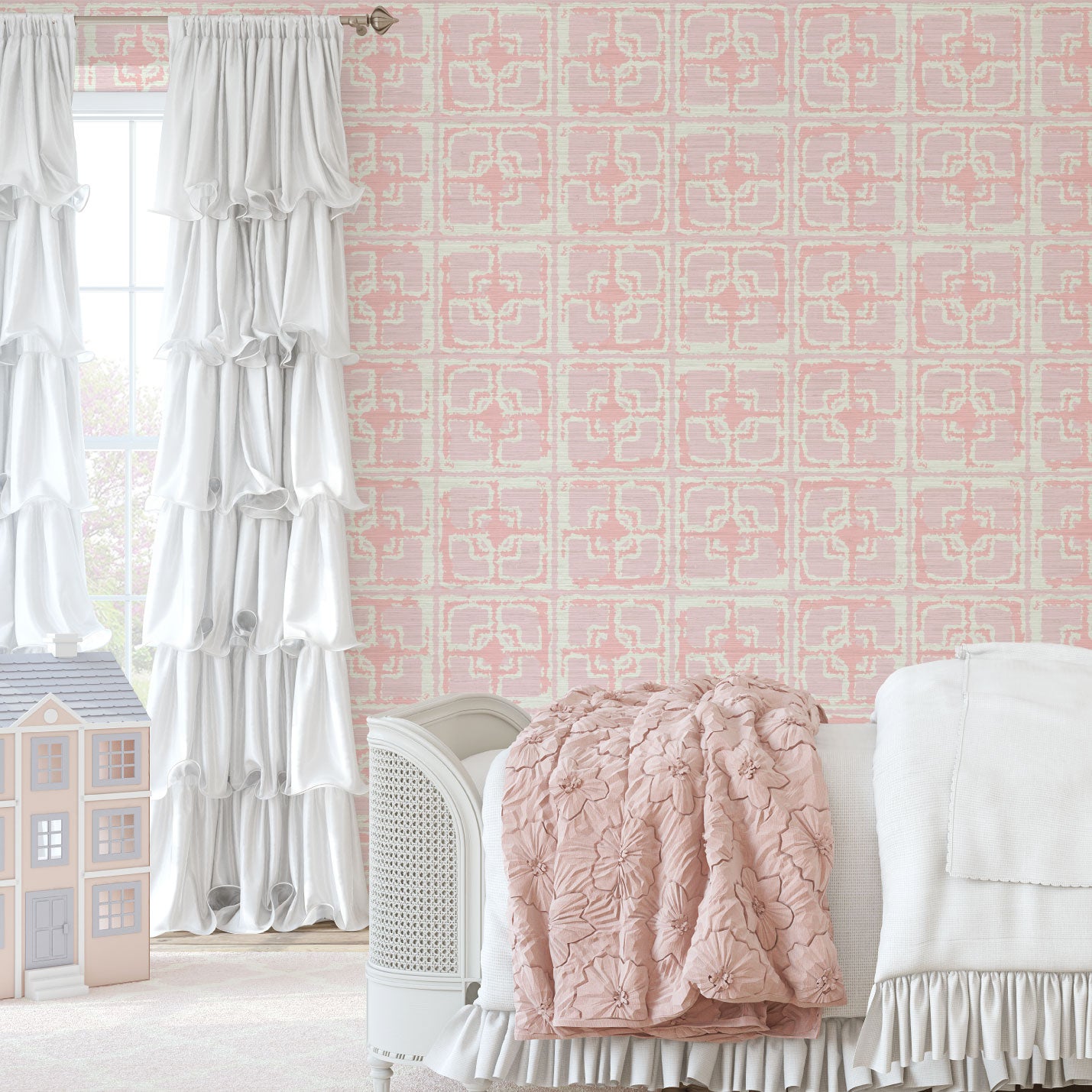 Dance Along the Edge Painted Breeze Block Grande Wallpaper