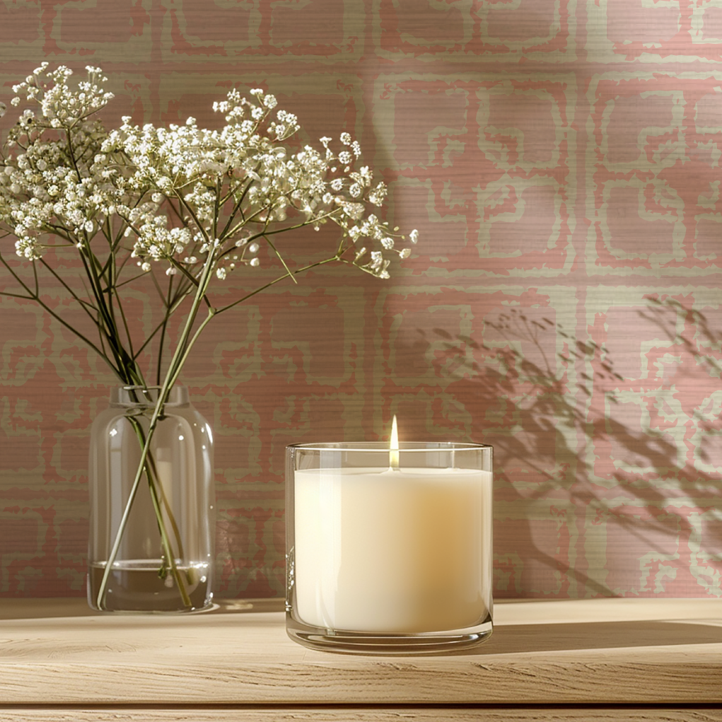 Dance Along the Edge Painted Breeze Block Wallpaper