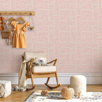 Dance Along the Edge Painted Breeze Block Wallpaper