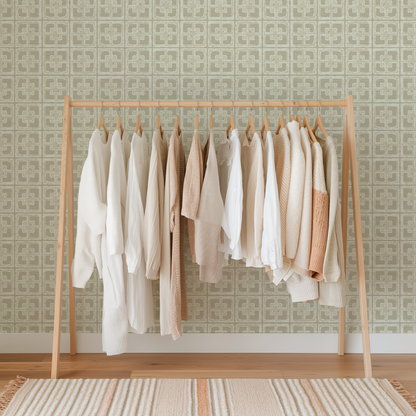 Dance Along the Edge Painted Breeze Block Wallpaper