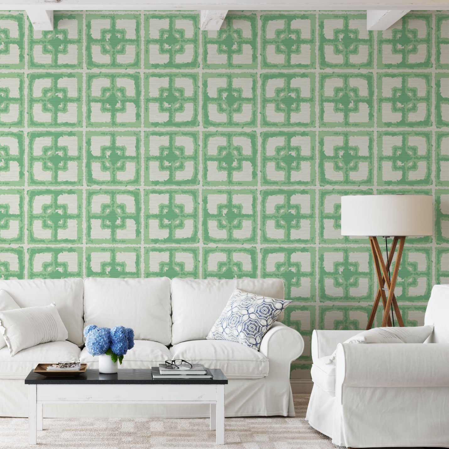 Dance Along the Edge Painted Breeze Block Grande Wallpaper