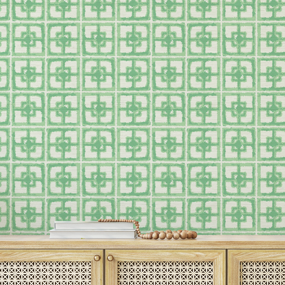 Dance Along the Edge Painted Breeze Block Wallpaper