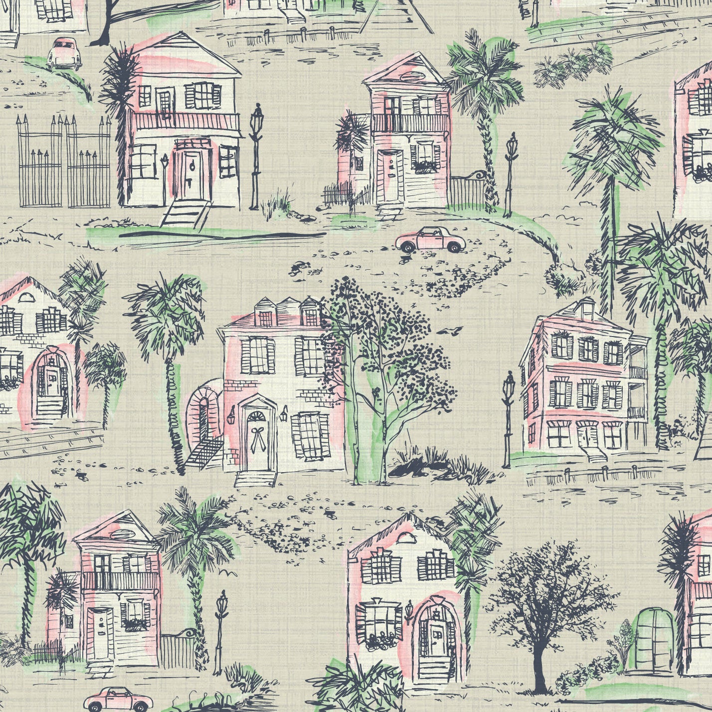Daydream Believer Charleston Toile Wallpaper