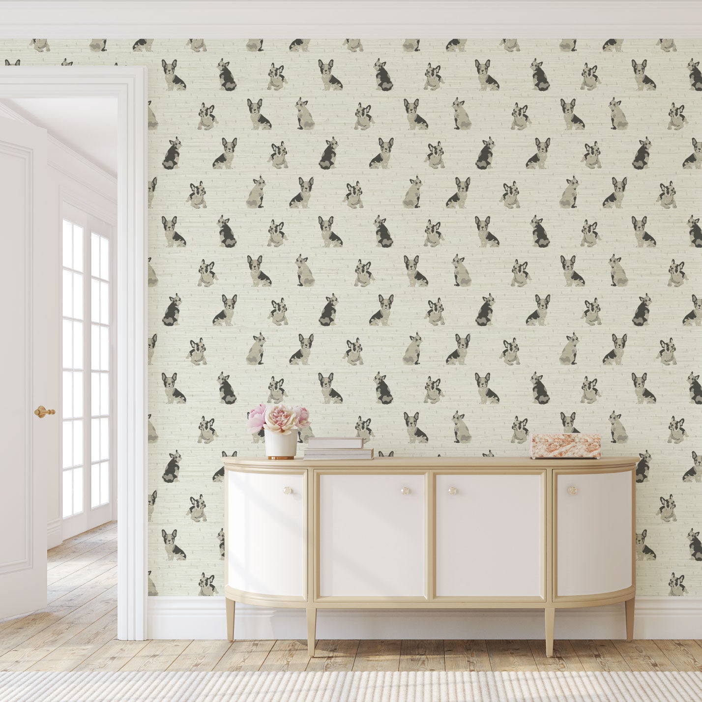 Dogs On The Run French Bulldog Wallpaper