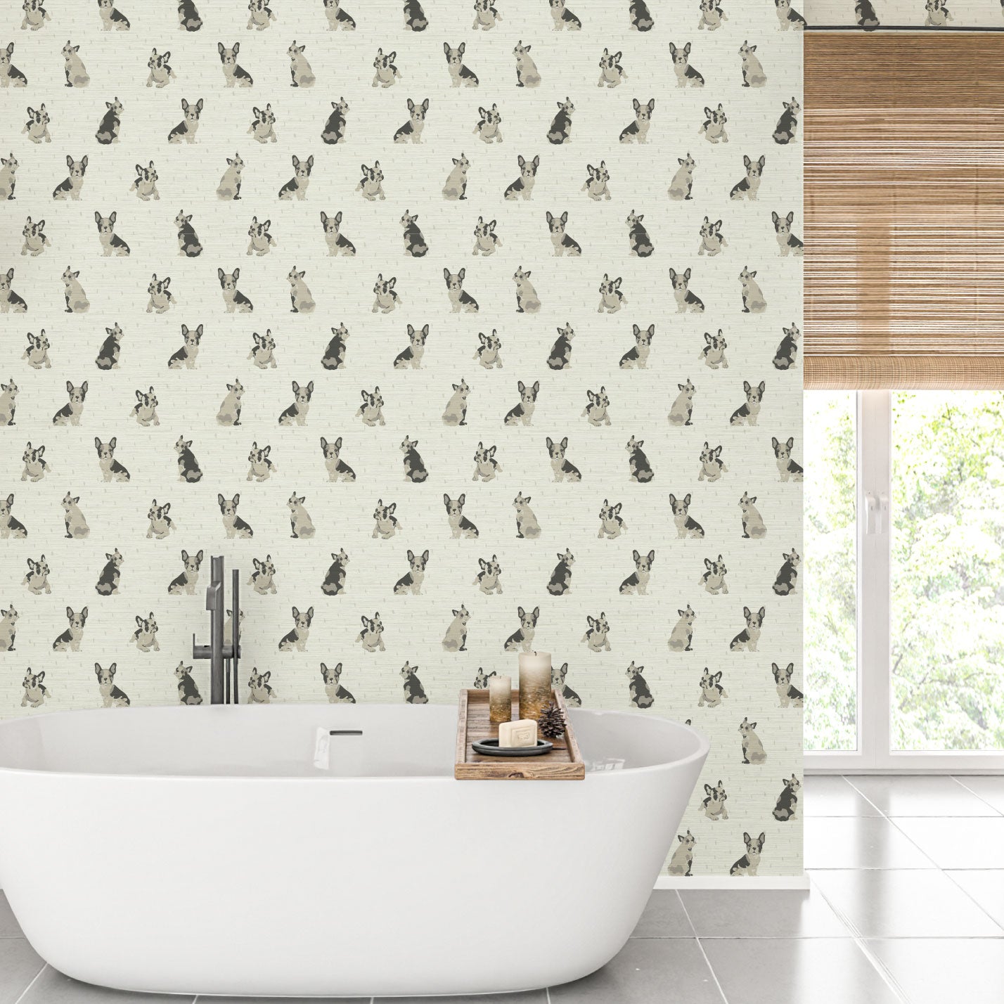 Dogs On The Run French Bulldog Wallpaper