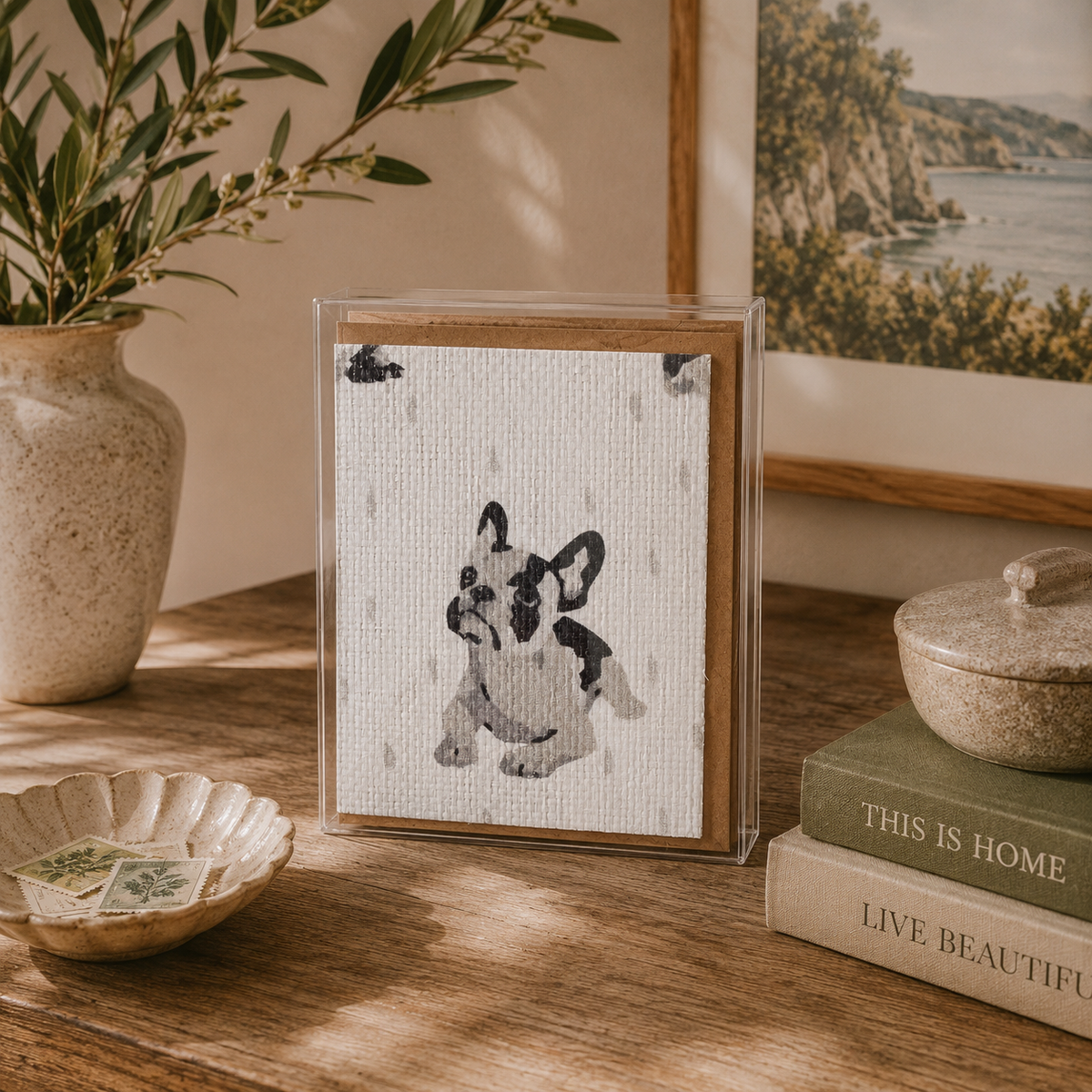 Dogs On The Run Vanilla Stationery Set