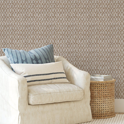 Dream Weaver Geometric Diamond Textured Paperweave Wallpaper