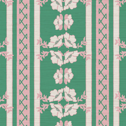 Elizabeth Vol. 2 Floral Stripe Wallpaper by June St. George