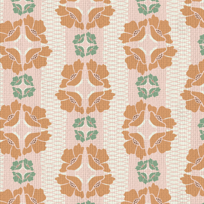 Elizabeth Vol. 1 Floral Stripe Wallpaper by June St. George