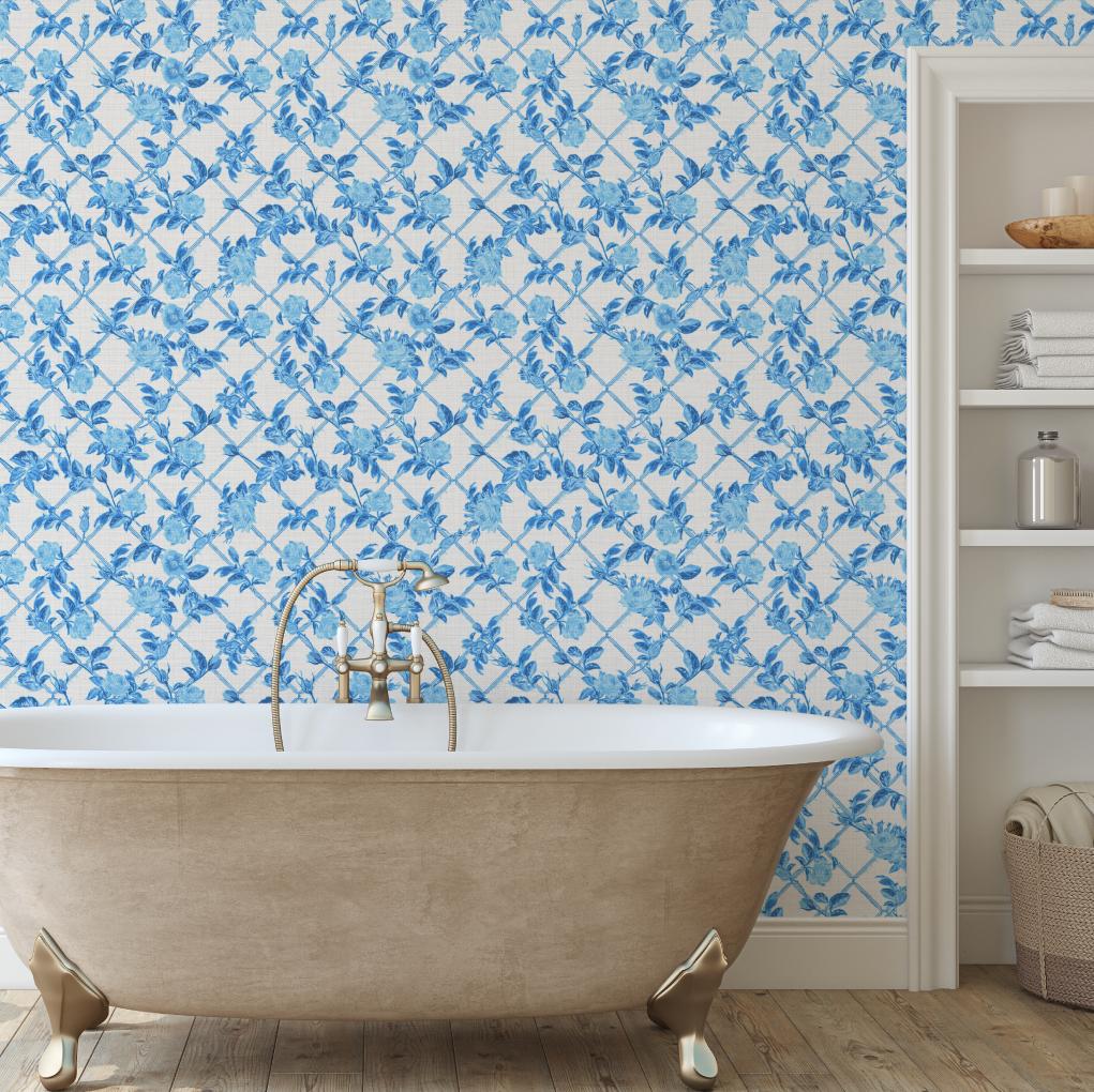 Every Rose has its Thorn Trellis Wallpaper