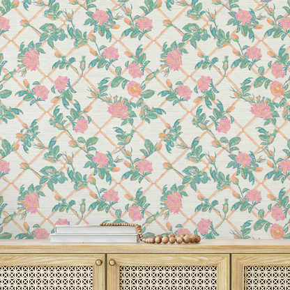 Every Rose has its Thorn Trellis Wallpaper
