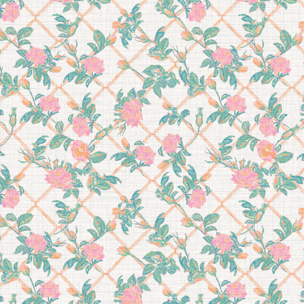Every Rose has its Thorn Trellis Wallpaper