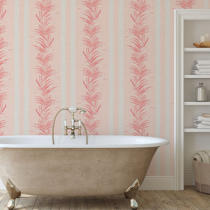 Fern Line Botanical Stripe Wallpaper