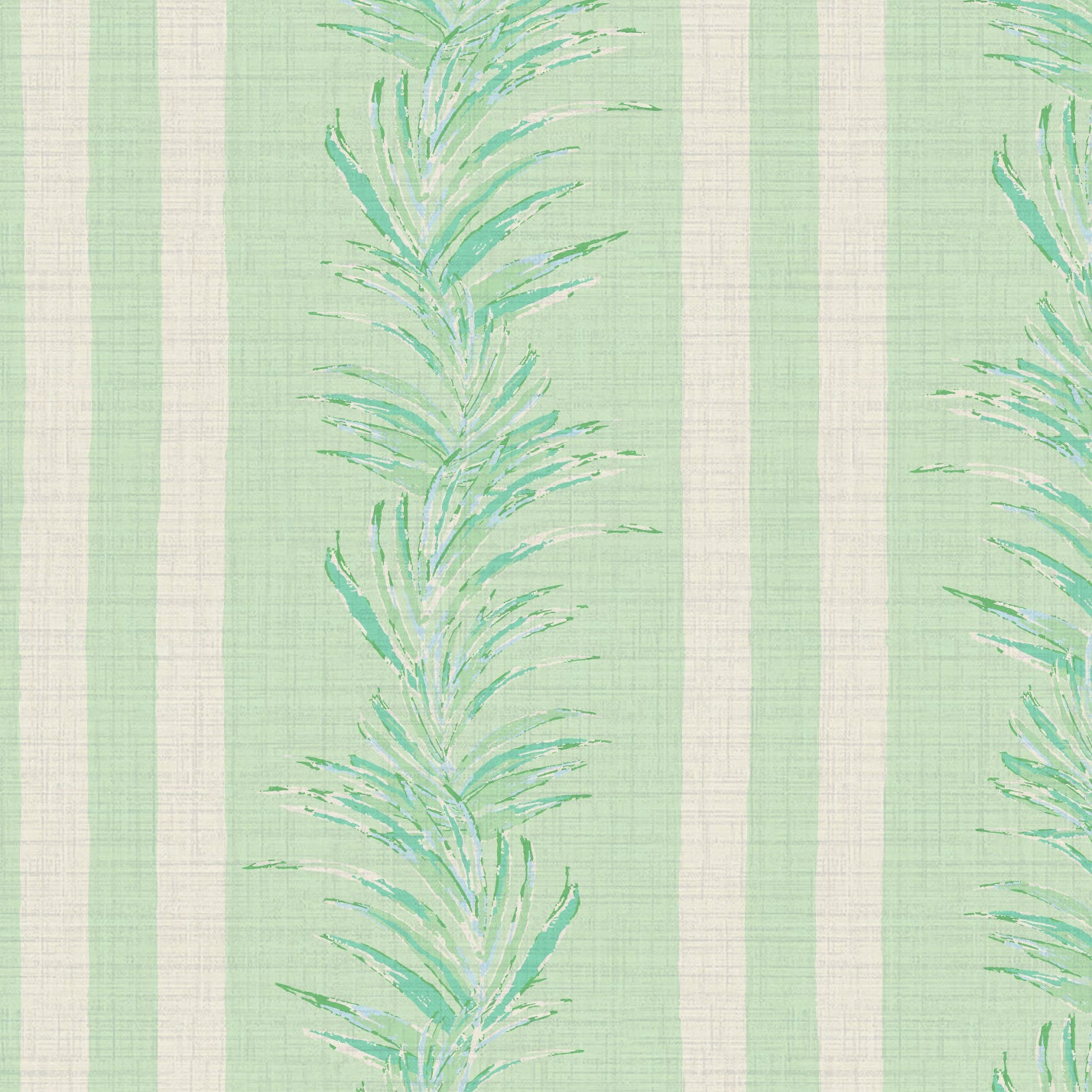Fern Line Botanical Stripe Wallpaper