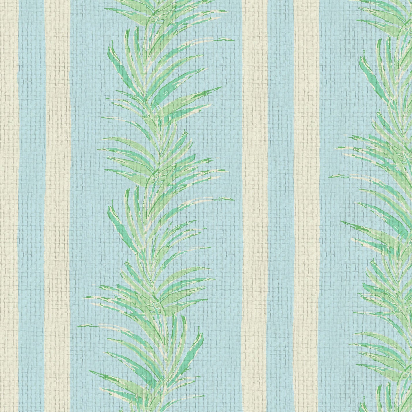 wallpaper Natural Textured Eco-Friendly Non-toxic High-quality Sustainable Interior Design Bold Custom Tailor-made Retro chic Grand millennial Maximalism Traditional Dopamine decor Tropical Jungle Coastal Garden Seaside Seashore Waterfront Vacation home styling Retreat Relaxed beach vibes Beach cottage Shoreline Oceanfront Nautical Cabana preppy Cottage core Countryside Vintage vertical stripe cabana leaf palm green mint white linen french light blue paperweave paper weave