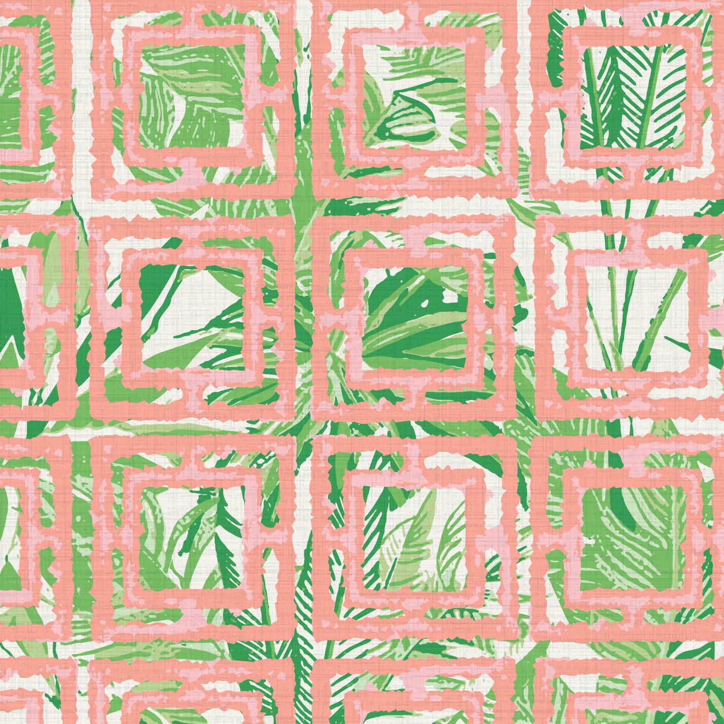 Freeze Frame Palm Breeze Block Wallpaper