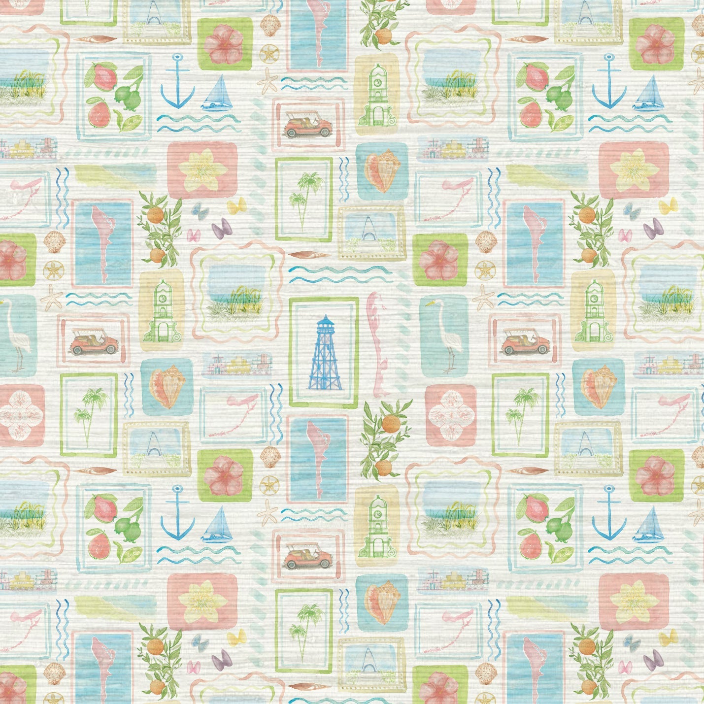 From Florida with Love Postcard Wallpaper by Little Blue Designs