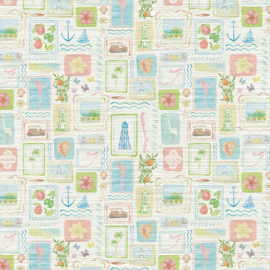 From Florida with Love Postcard Wallpaper by Little Blue Designs