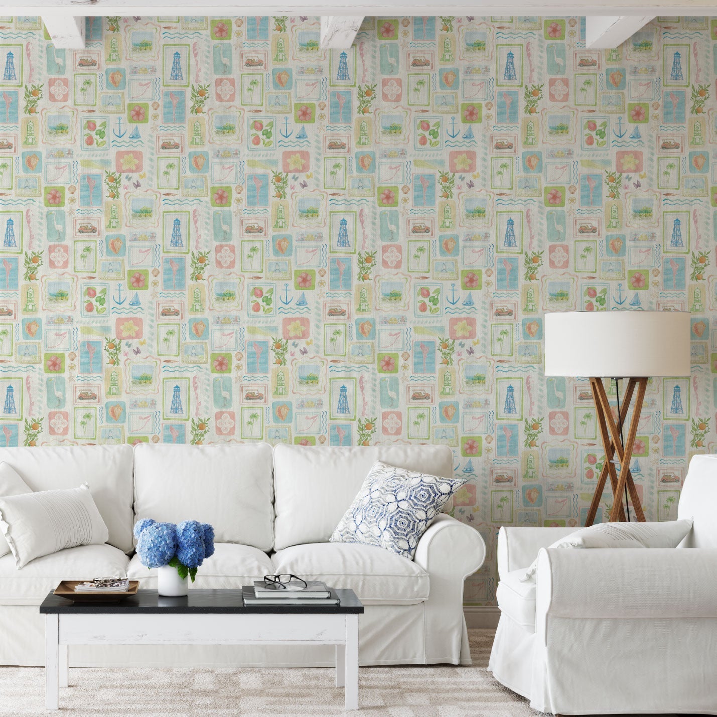 From Florida with Love Postcard Wallpaper by Little Blue Designs