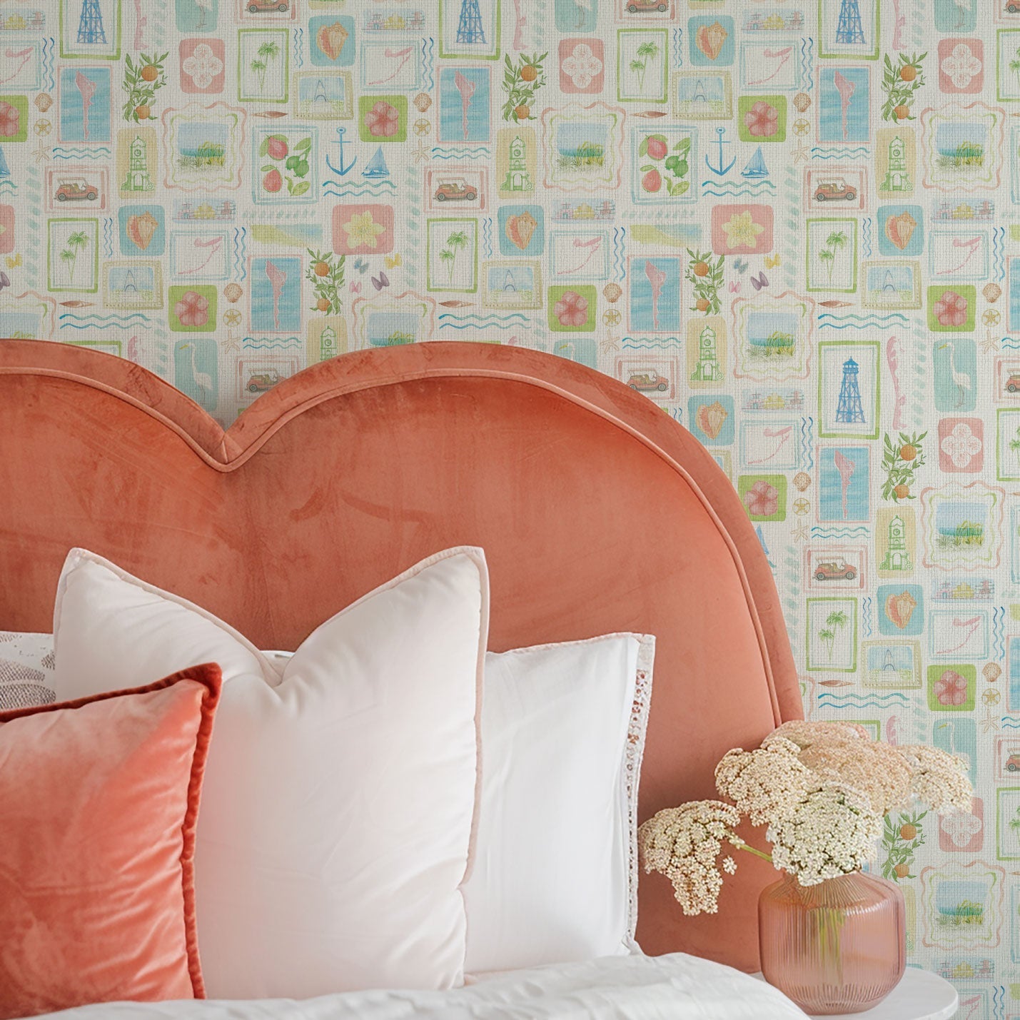 From Florida with Love Postcard Wallpaper by Little Blue Designs
