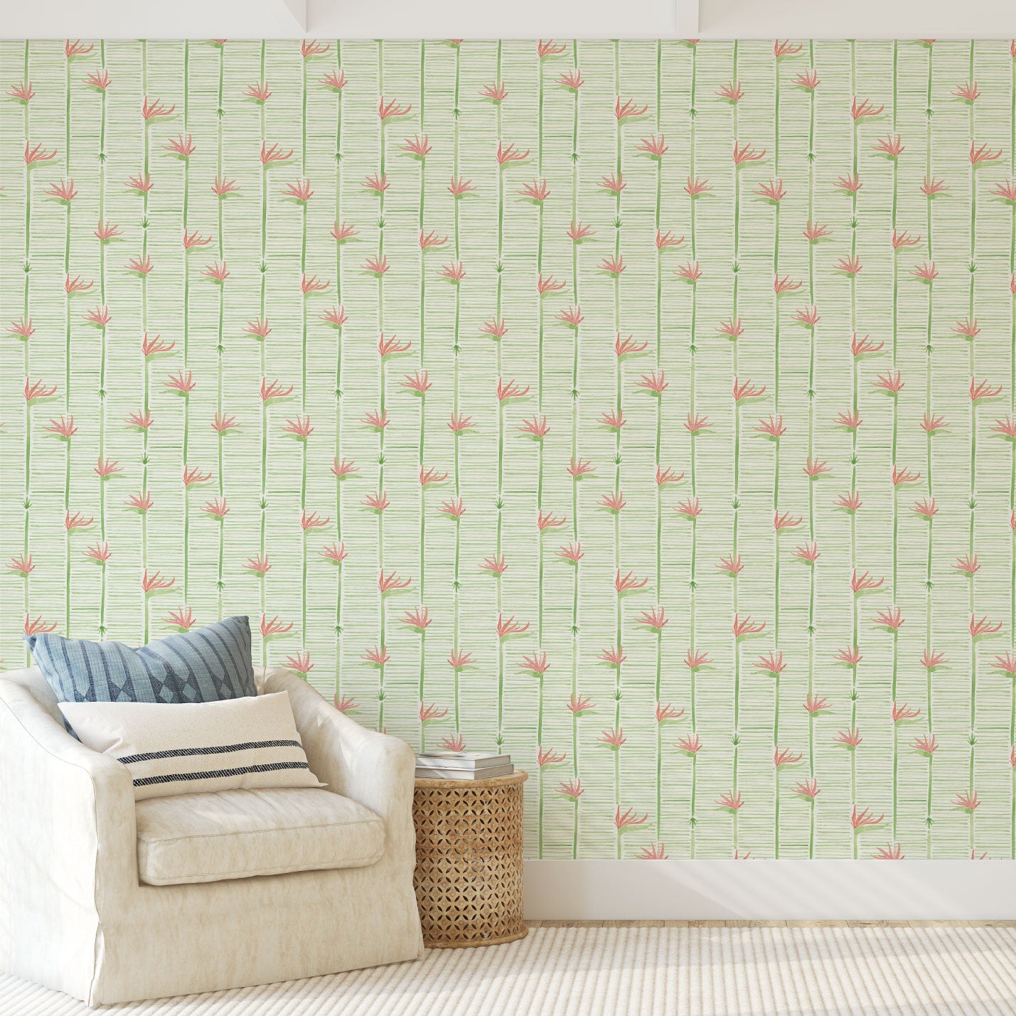 Gulf Coast Highway Birds of Paradise Wallpaper by Little Blue Designs