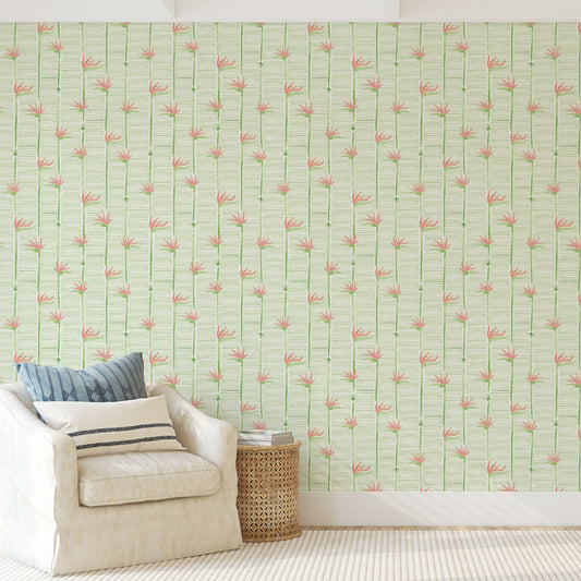 Gulf Coast Highway Birds of Paradise Wallpaper by Little Blue Designs