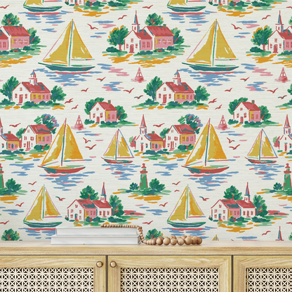 Harbor Heritage Sailboat Wallpaper